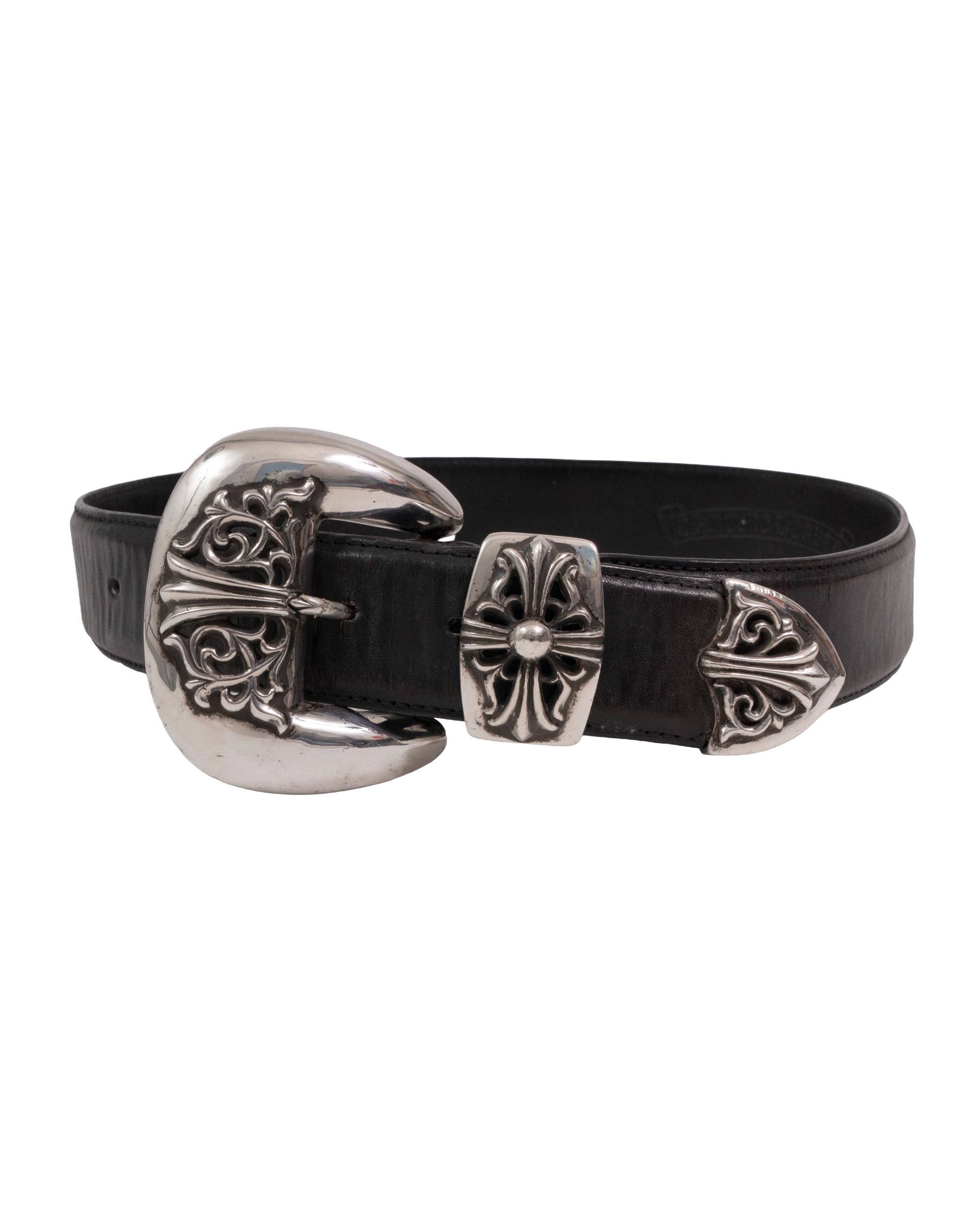 Chrome Hearts 3 Piece Belt Black Vintage