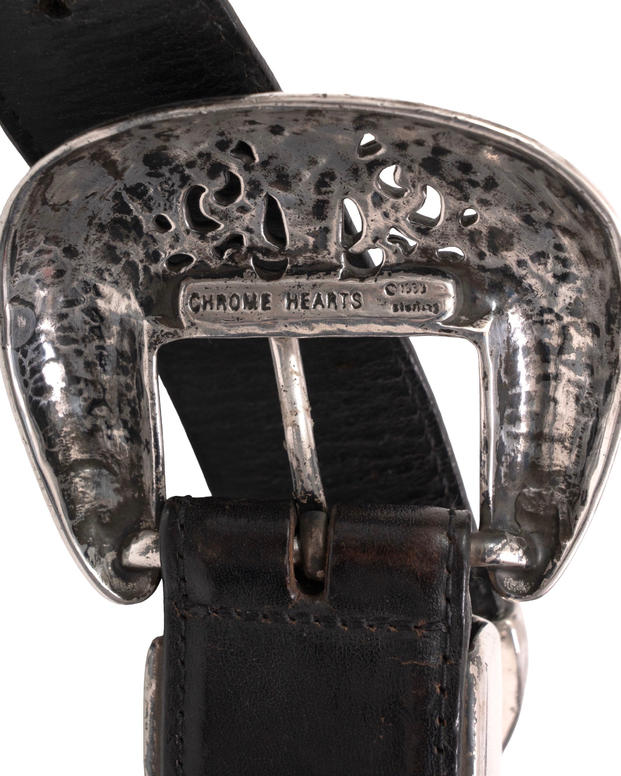 Chrome Hearts 3 Piece Belt Black Vintage