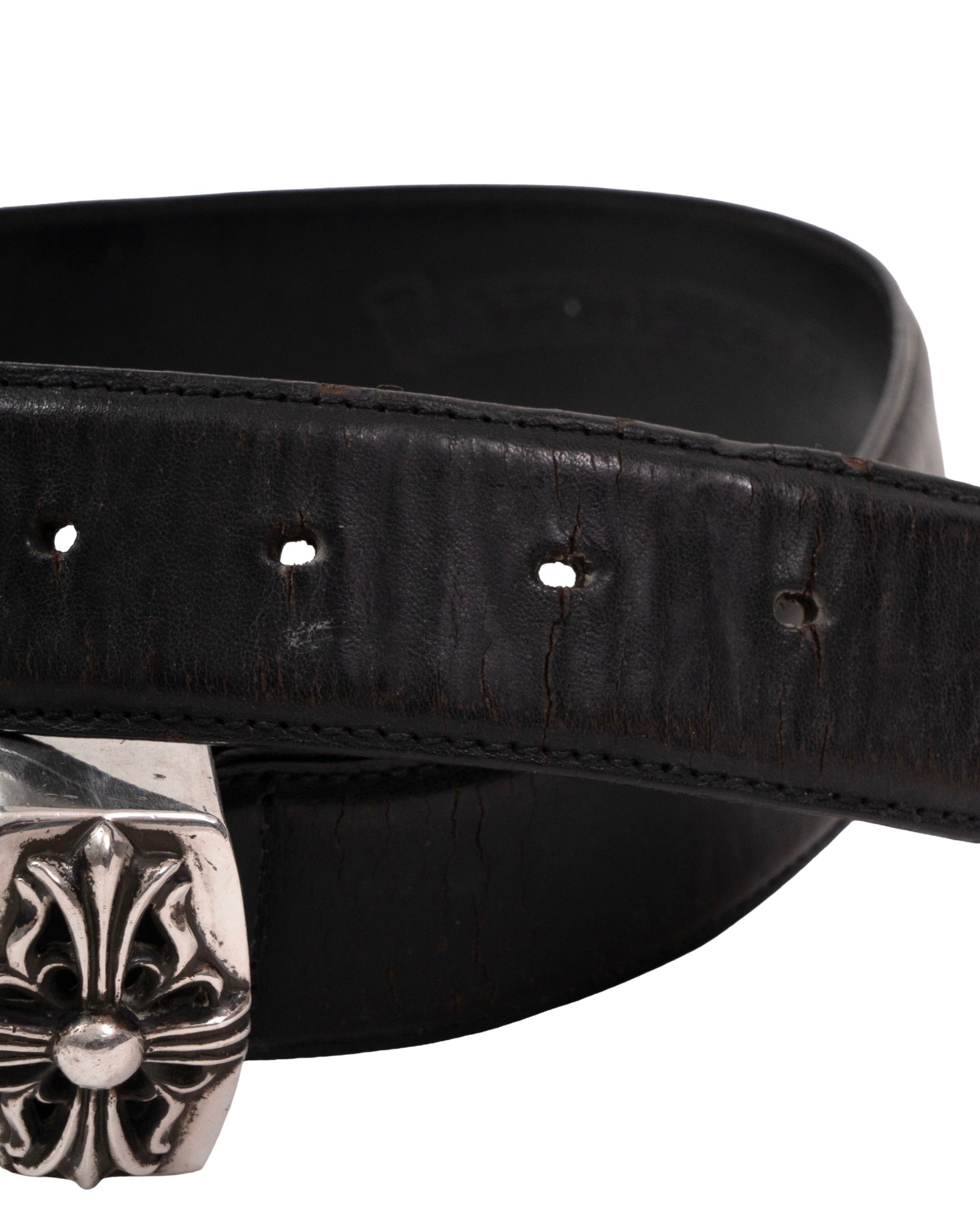 Chrome Hearts 3 Piece Belt Black Vintage