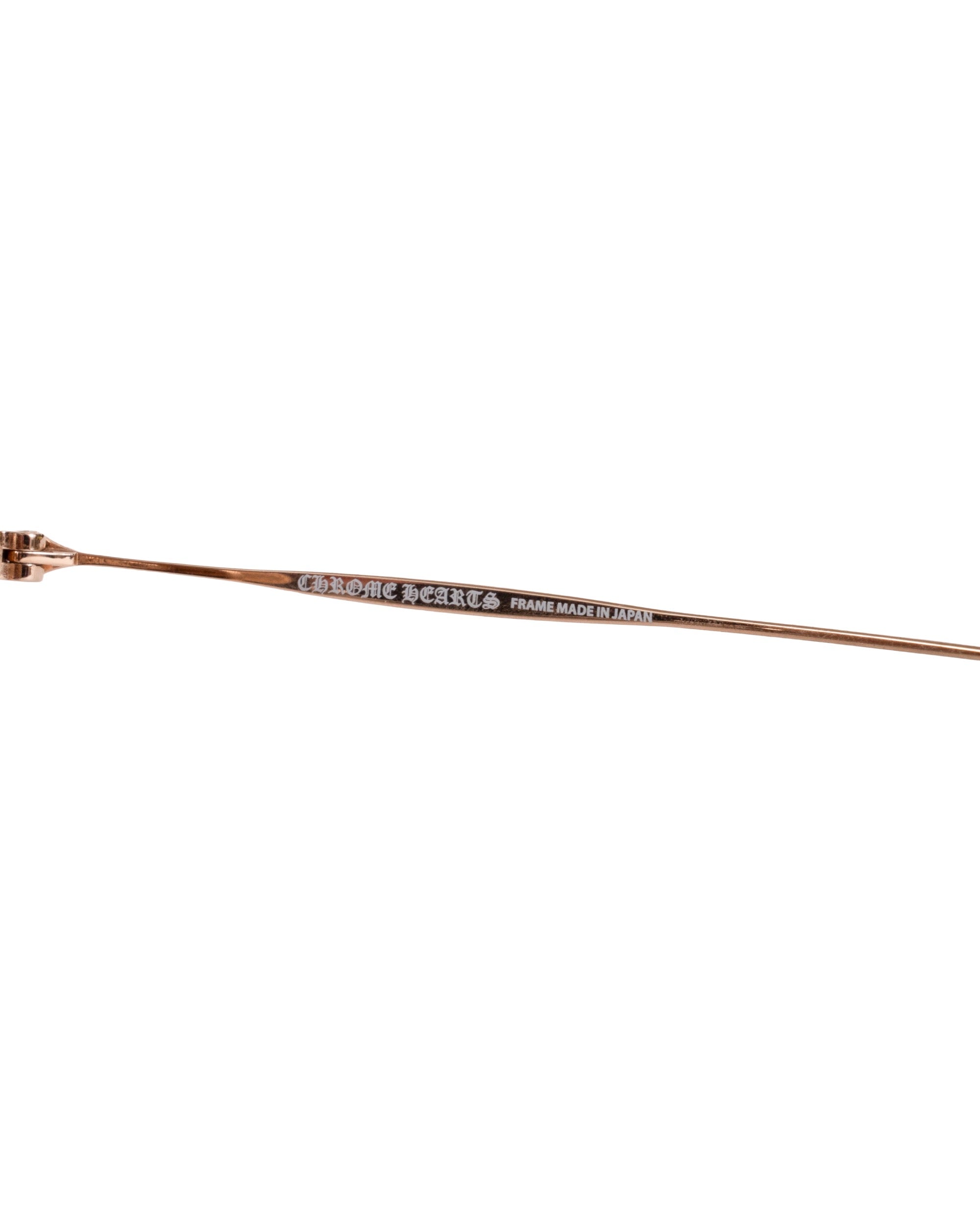Chrome Hearts "Bone Prone IV" 18K Gold Sunglasses