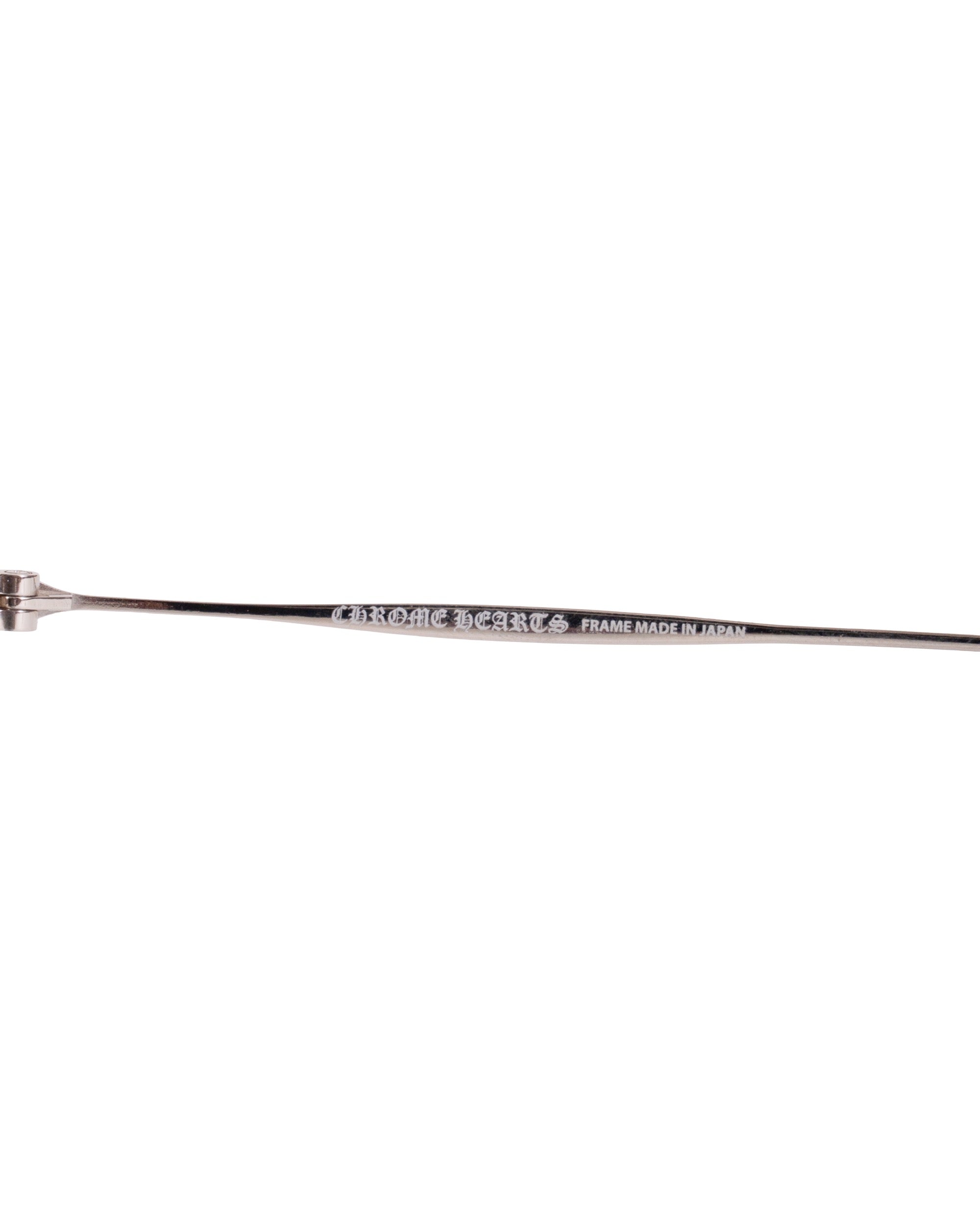 Chrome Hearts "Bone Prone I" Sunglasses Silver