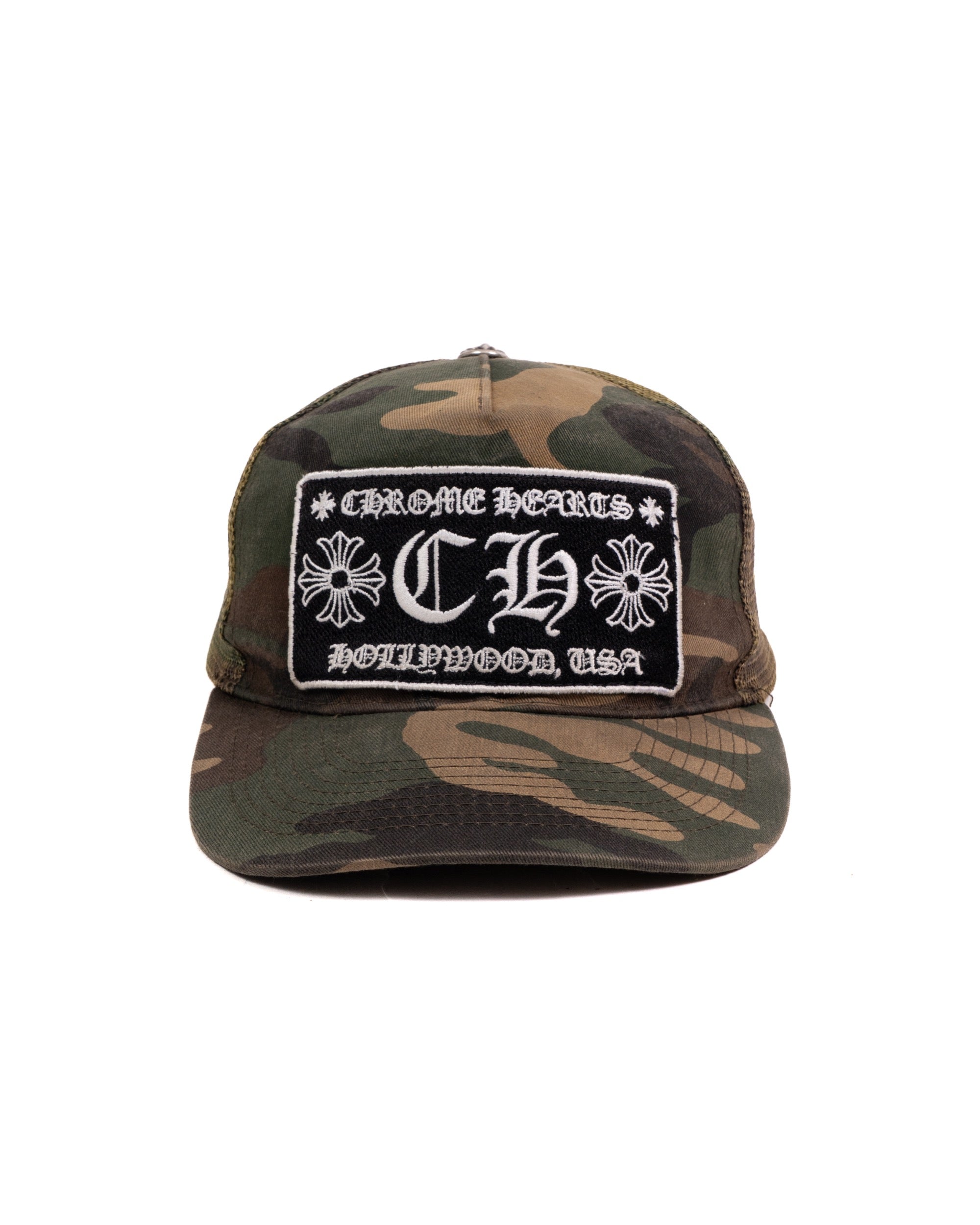 Chrome Hearts Camo "CH" Trucker Cap Vintage