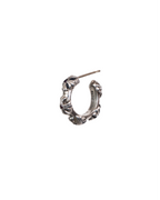 Chrome Hearts Pink Sapphire Cross Band Hoop Earring