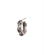 Chrome Hearts Pink Sapphire Cross Band Hoop Earring