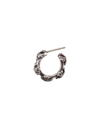 Chrome Hearts Pink Sapphire Cross Band Hoop Earring