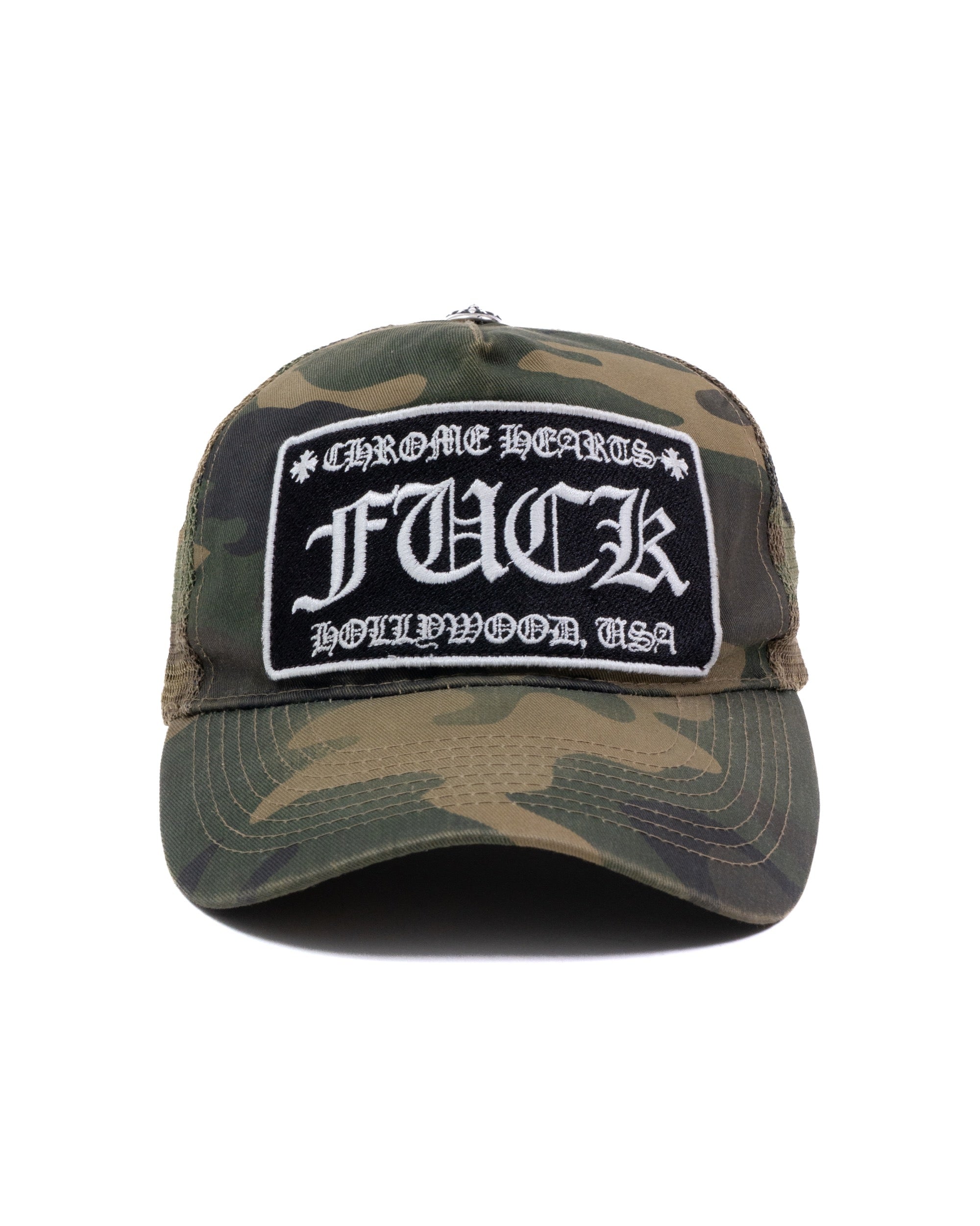 Chrome Hearts Camo "F*CK" Trucker Cap Vintage