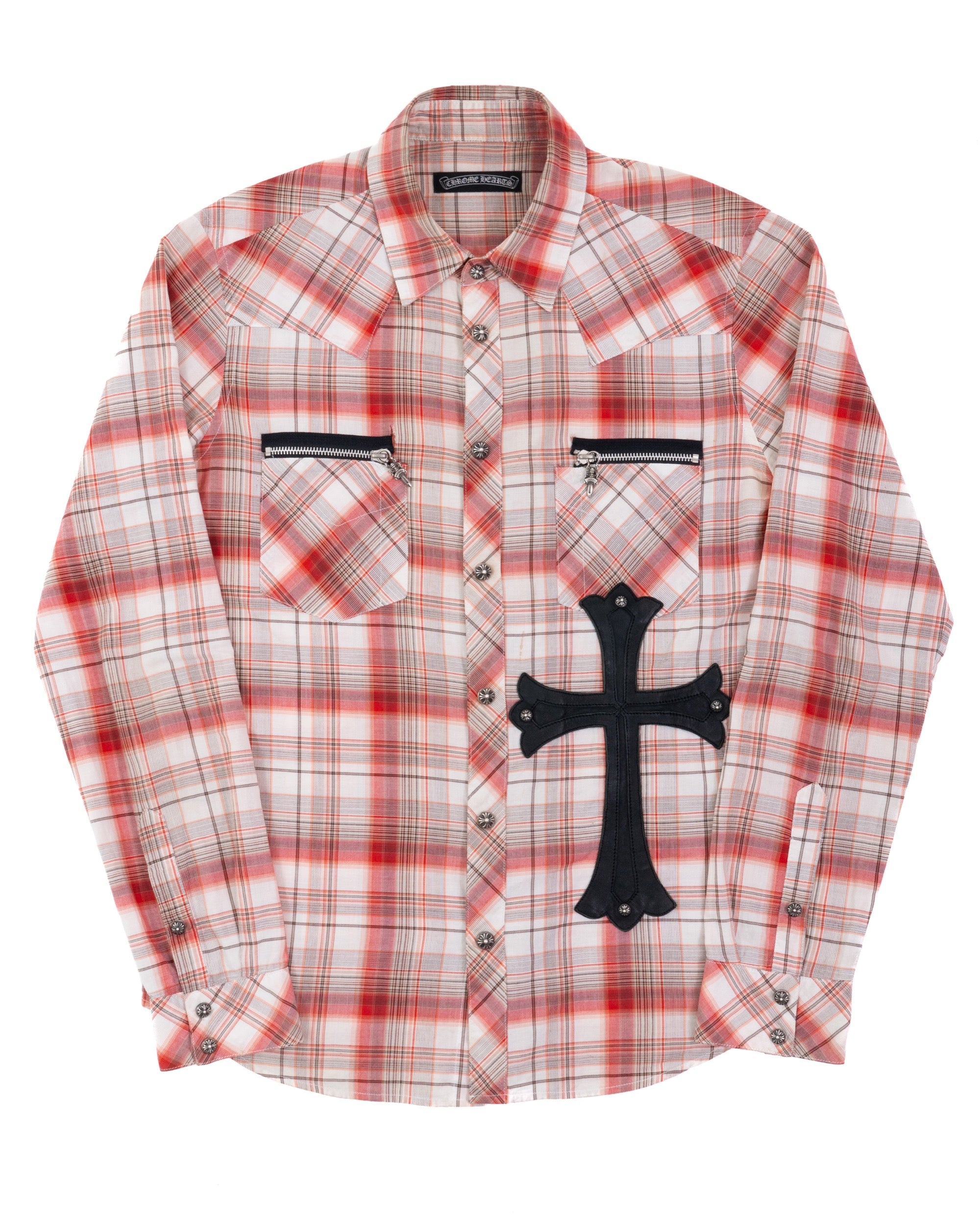 Chrome Hearts Cross Patch Shirt Red/White