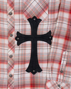 Chrome Hearts Cross Patch Shirt Red/White