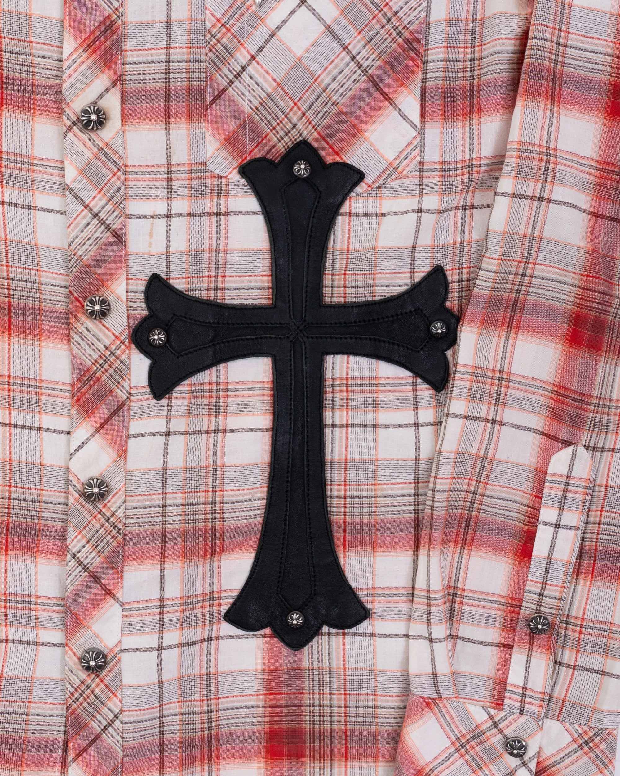 Chrome Hearts Cross Patch Shirt Red/White