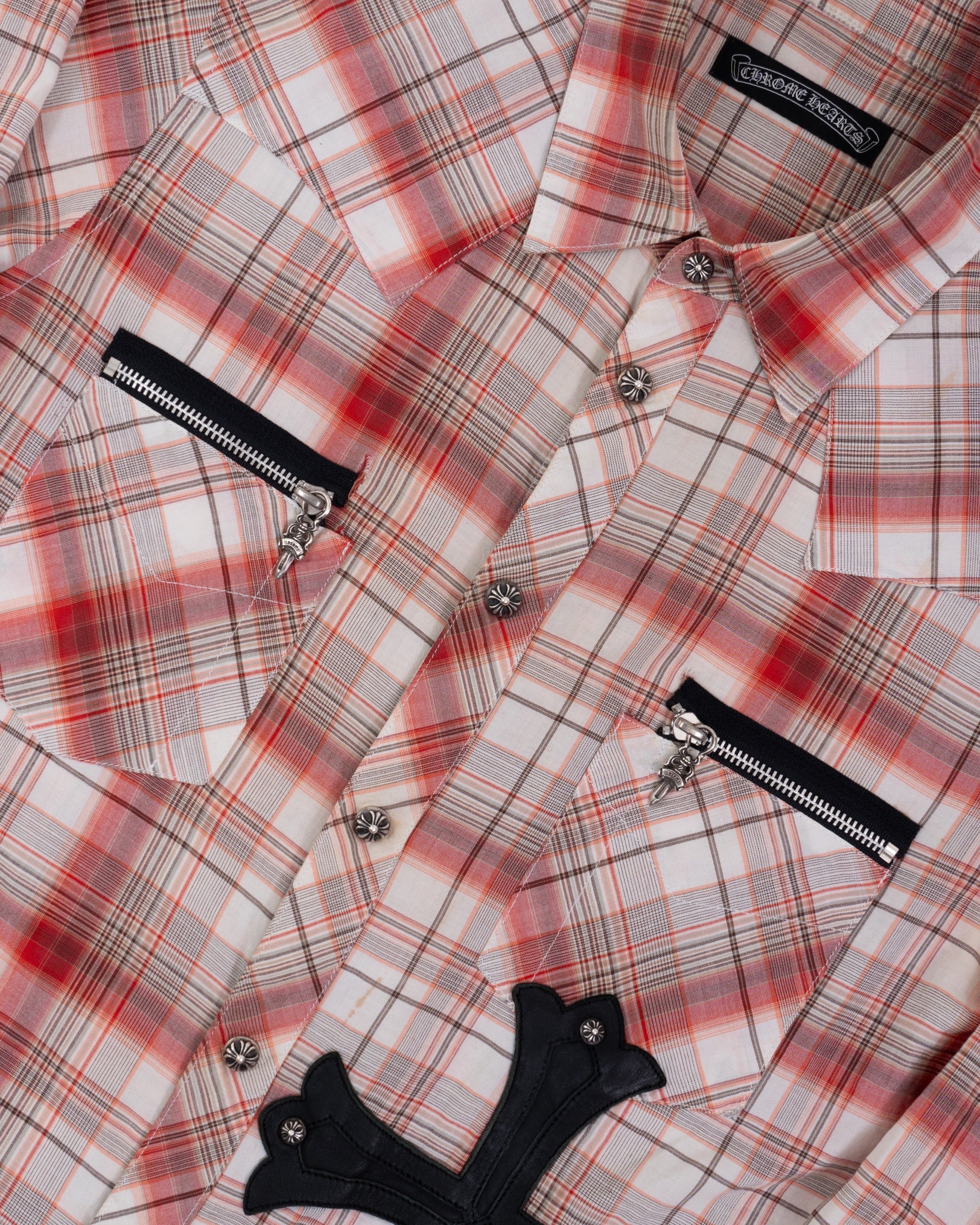 Chrome Hearts Cross Patch Shirt Red/White