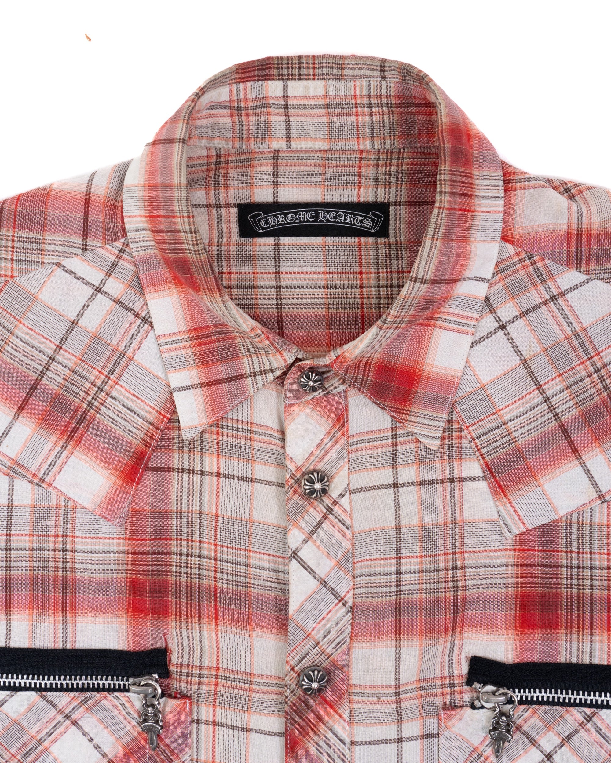 Chrome Hearts Cross Patch Shirt Red/White