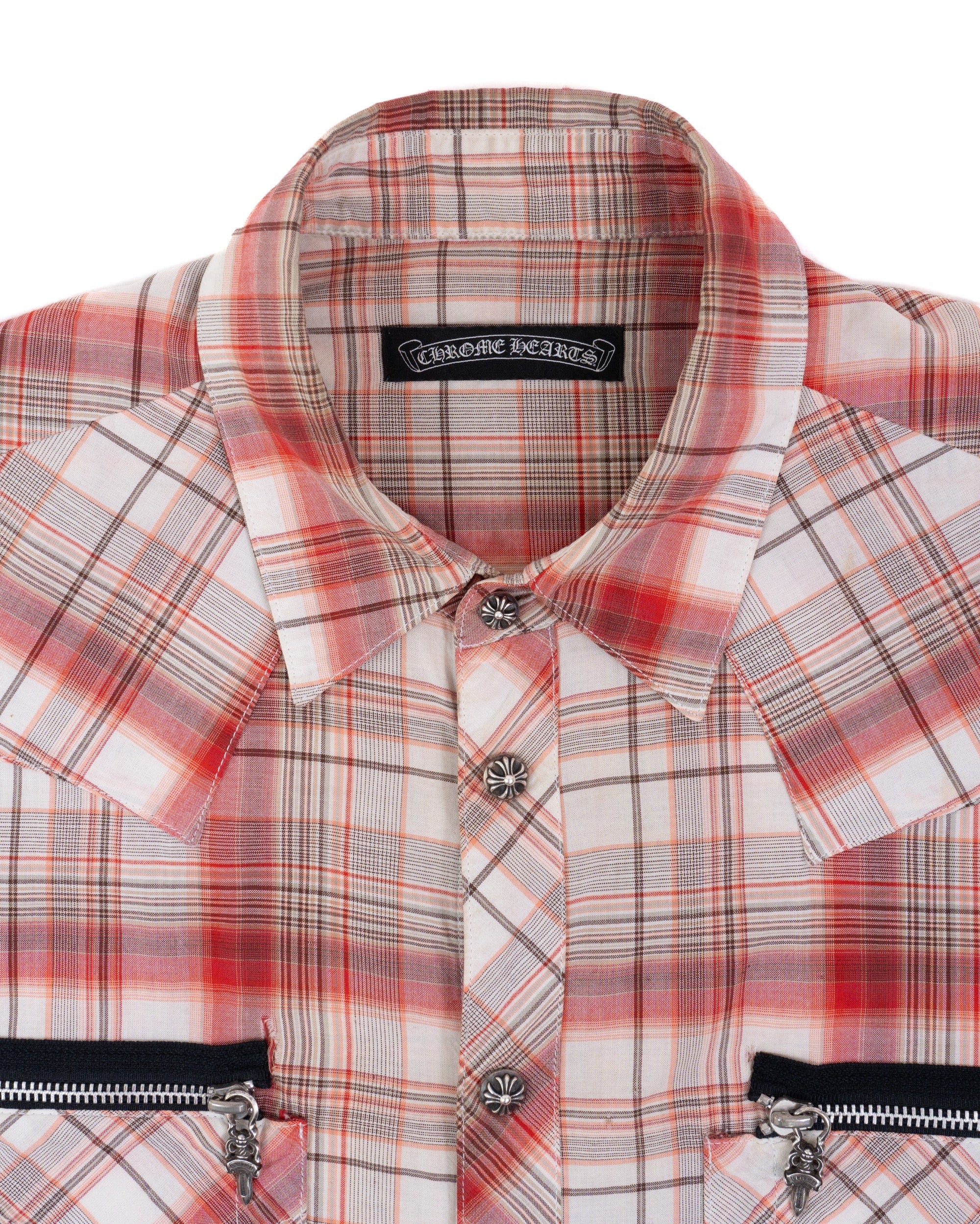 Chrome Hearts Cross Patch Shirt Red/White