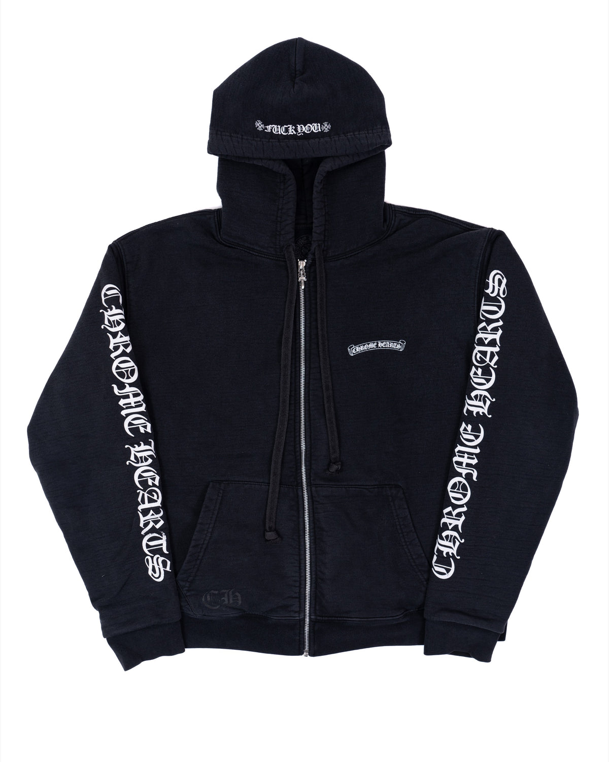 Chrome Hearts Scroll Logo Thermal Zip-up Black
