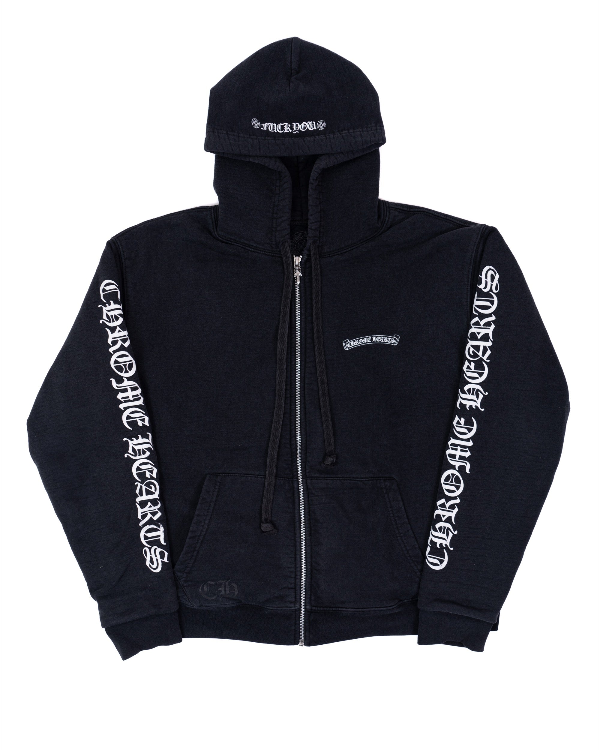 Chrome Hearts Scroll Logo Thermal Zip-up Black