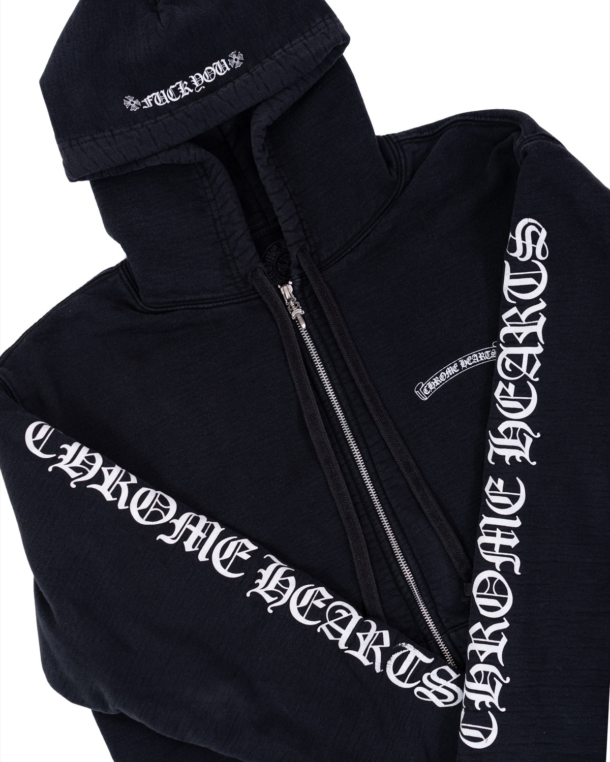 Chrome Hearts Scroll Logo Thermal Zip-up Black