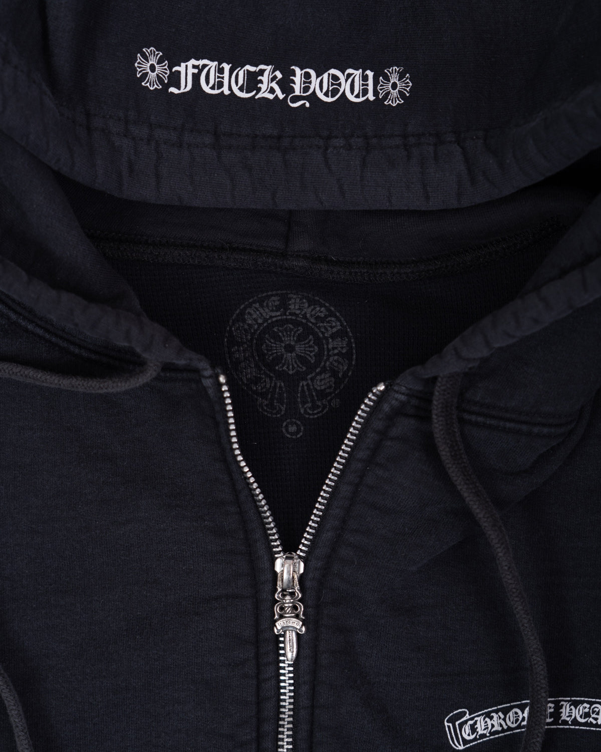 Chrome Hearts Scroll Logo Thermal Zip-up Black