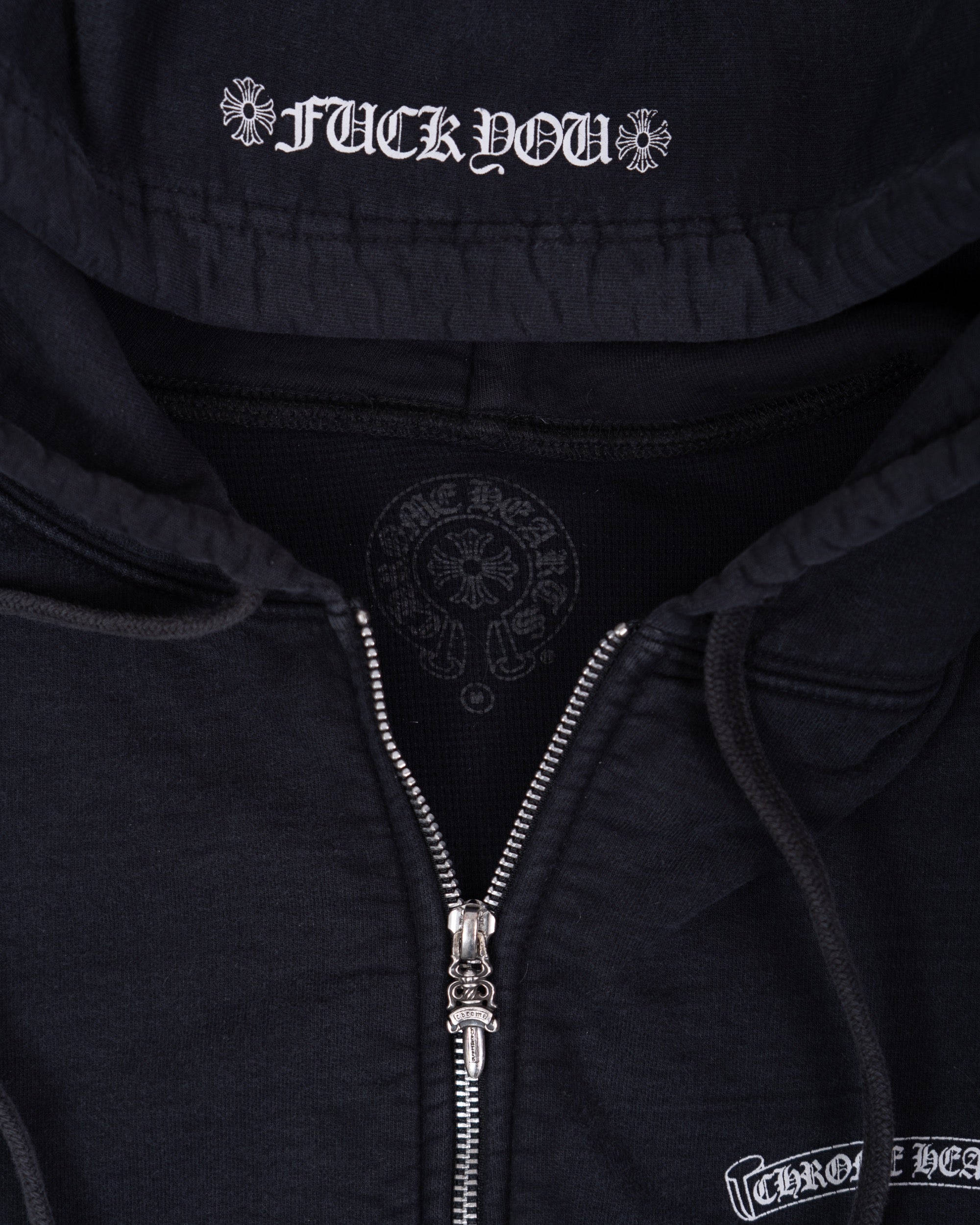 Chrome Hearts Scroll Logo Thermal Zip-up Black