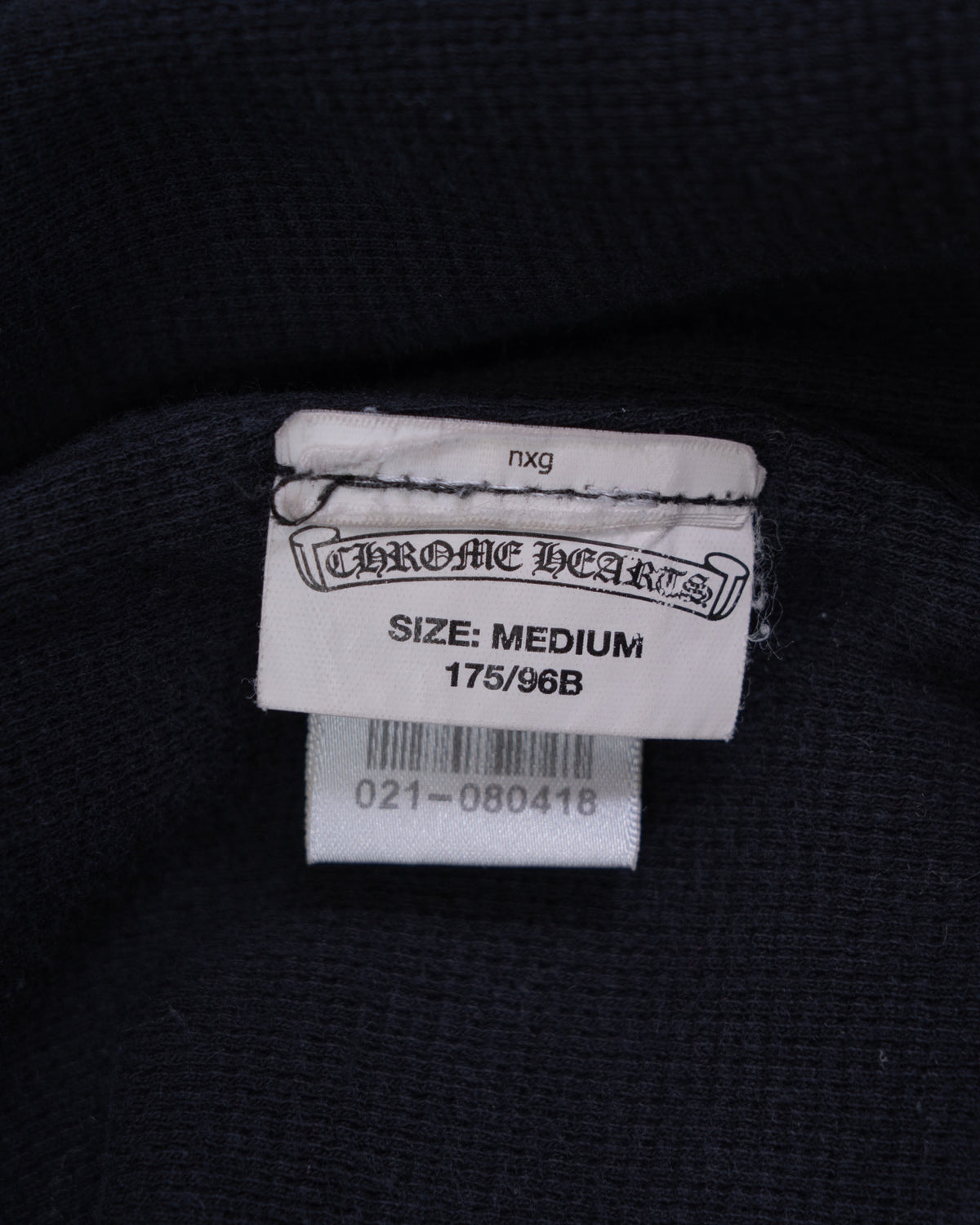 Chrome Hearts Scroll Logo Thermal Zip-up Black