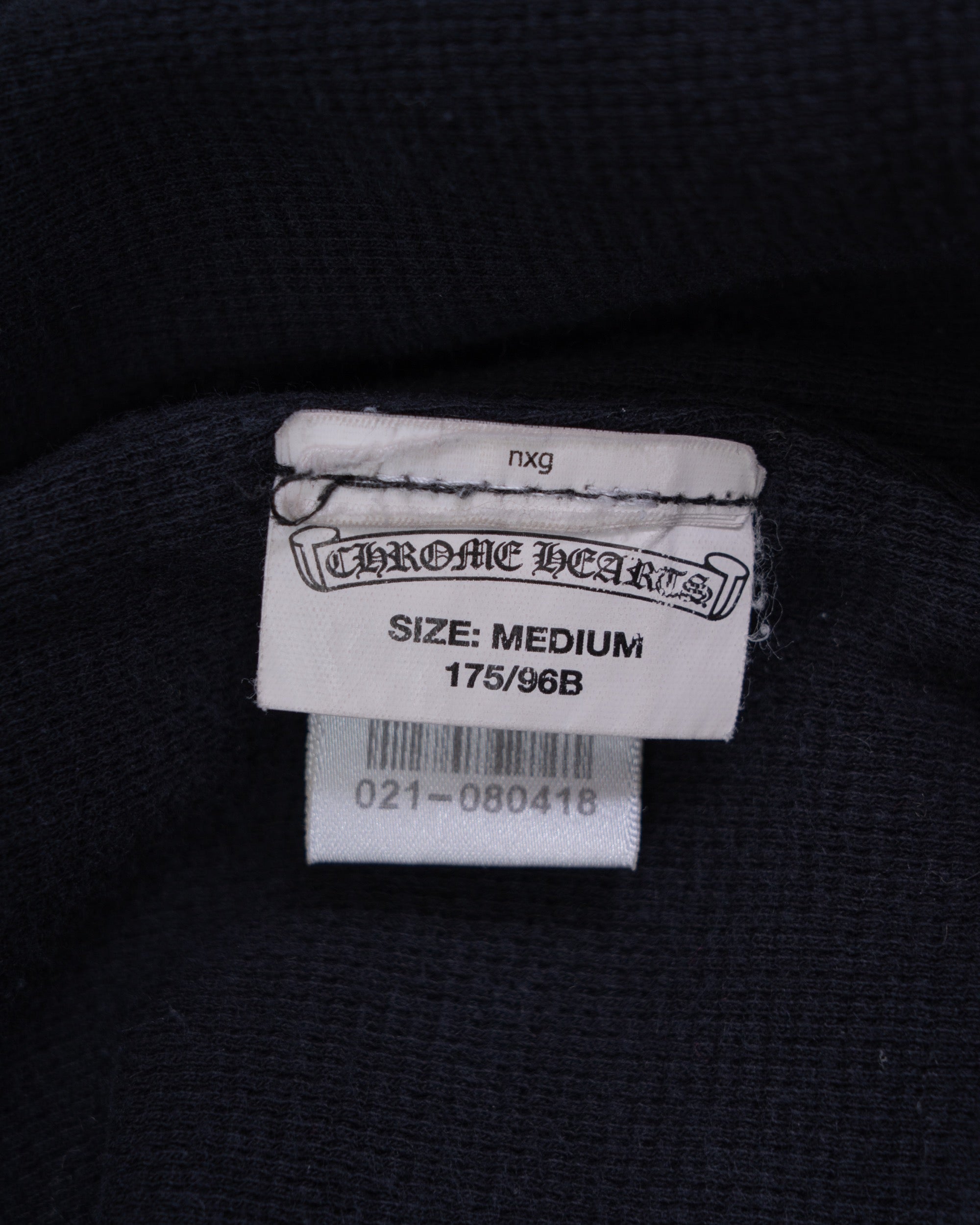 Chrome Hearts Scroll Logo Thermal Zip-up Black