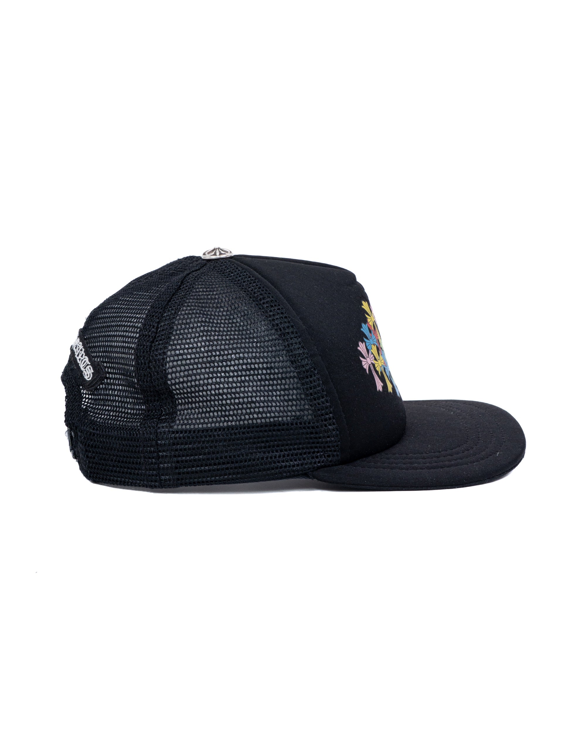 Chrome Hearts “Multicolor Cemetery Cross” Black Trucker Cap