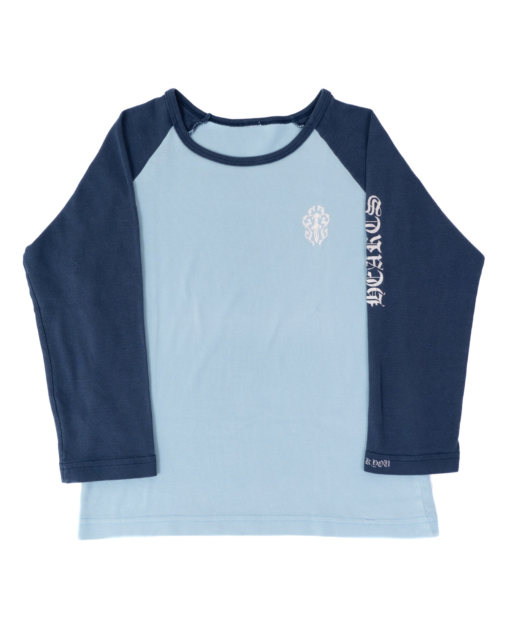 Chrome Hearts Baseball Tee Dagger Baby Blue Glittery Prints 90’