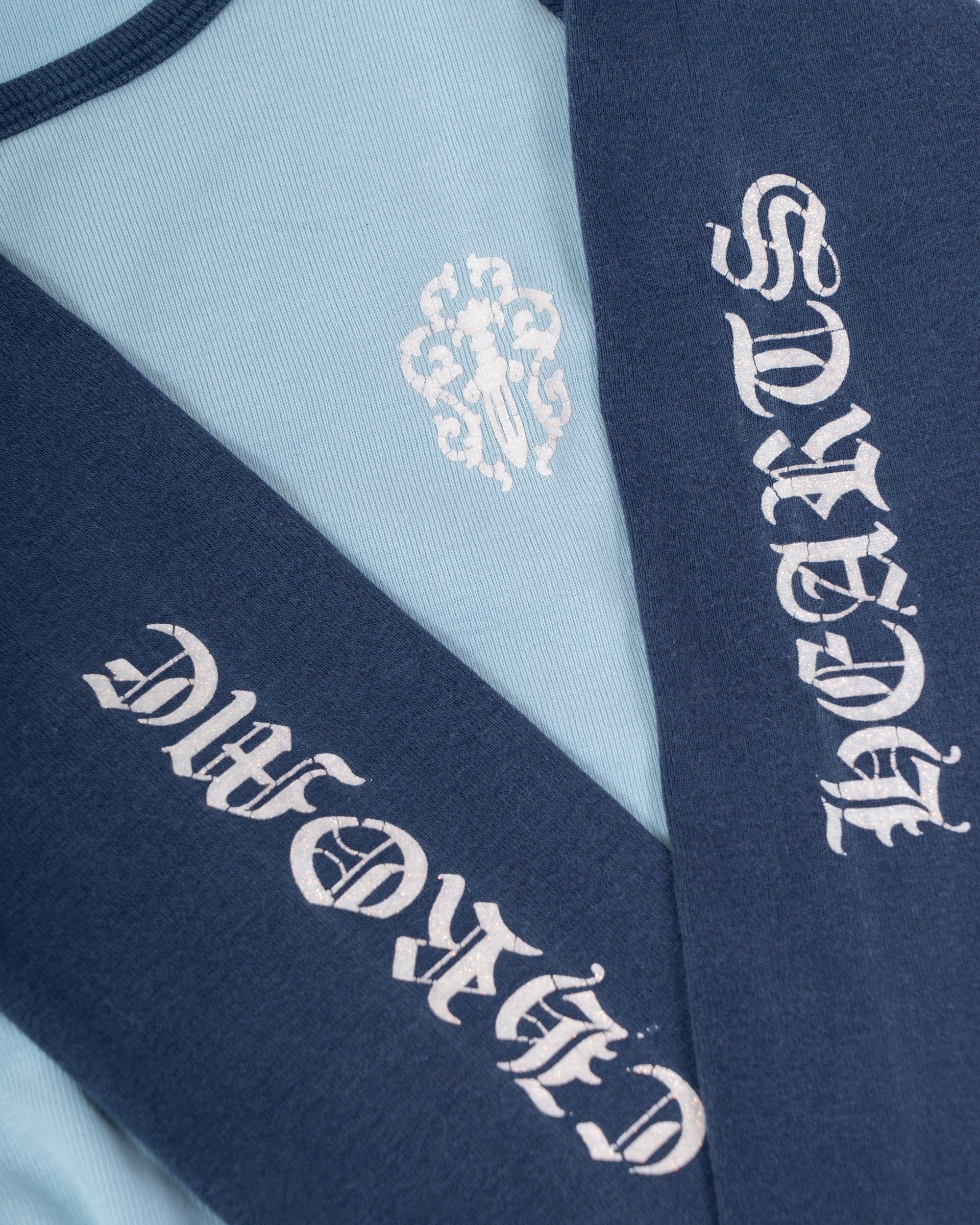 Chrome Hearts Baseball Tee Dagger Baby Blue Glittery Prints 90’