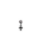 Chrome Hearts Black Diamond Tiny E Drop Earring