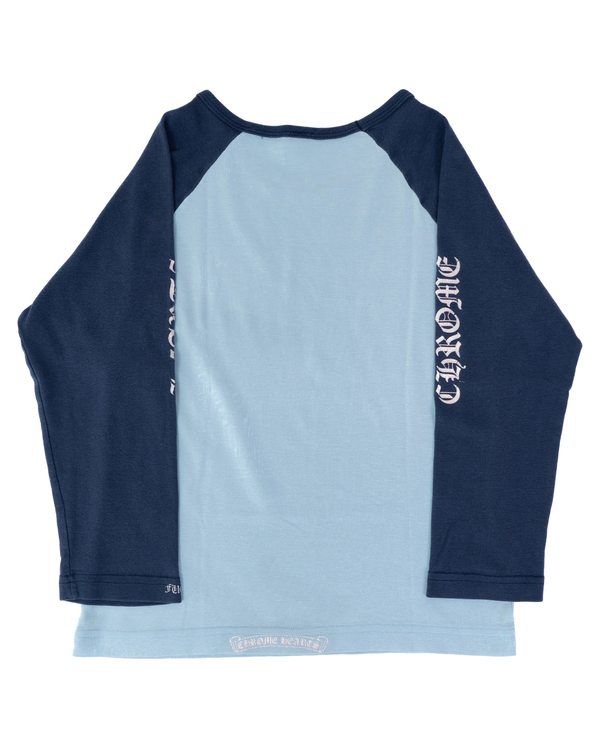 Chrome Hearts Baseball Tee Dagger Baby Blue Glittery Prints 90’