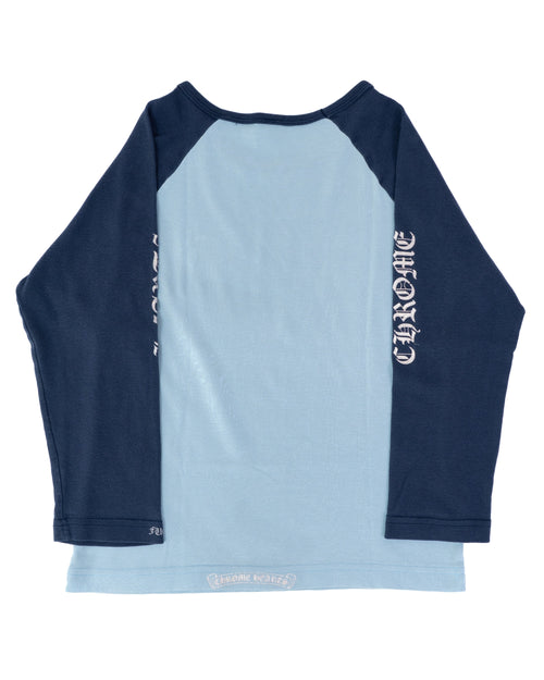 Chrome Hearts Baseball Tee Dagger Baby Blue Glittery Prints 90’