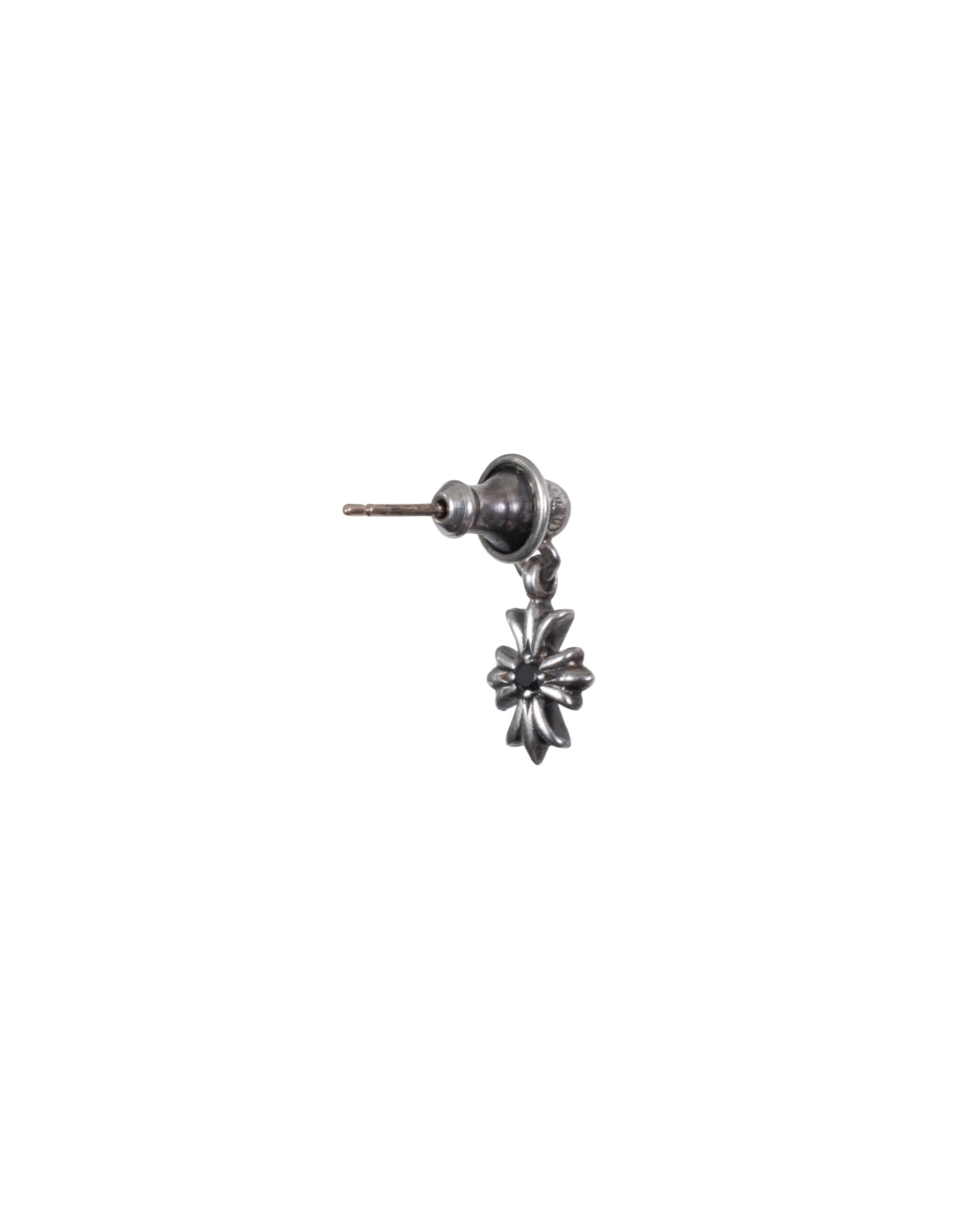 Chrome Hearts Black Diamond Tiny E Drop Earring