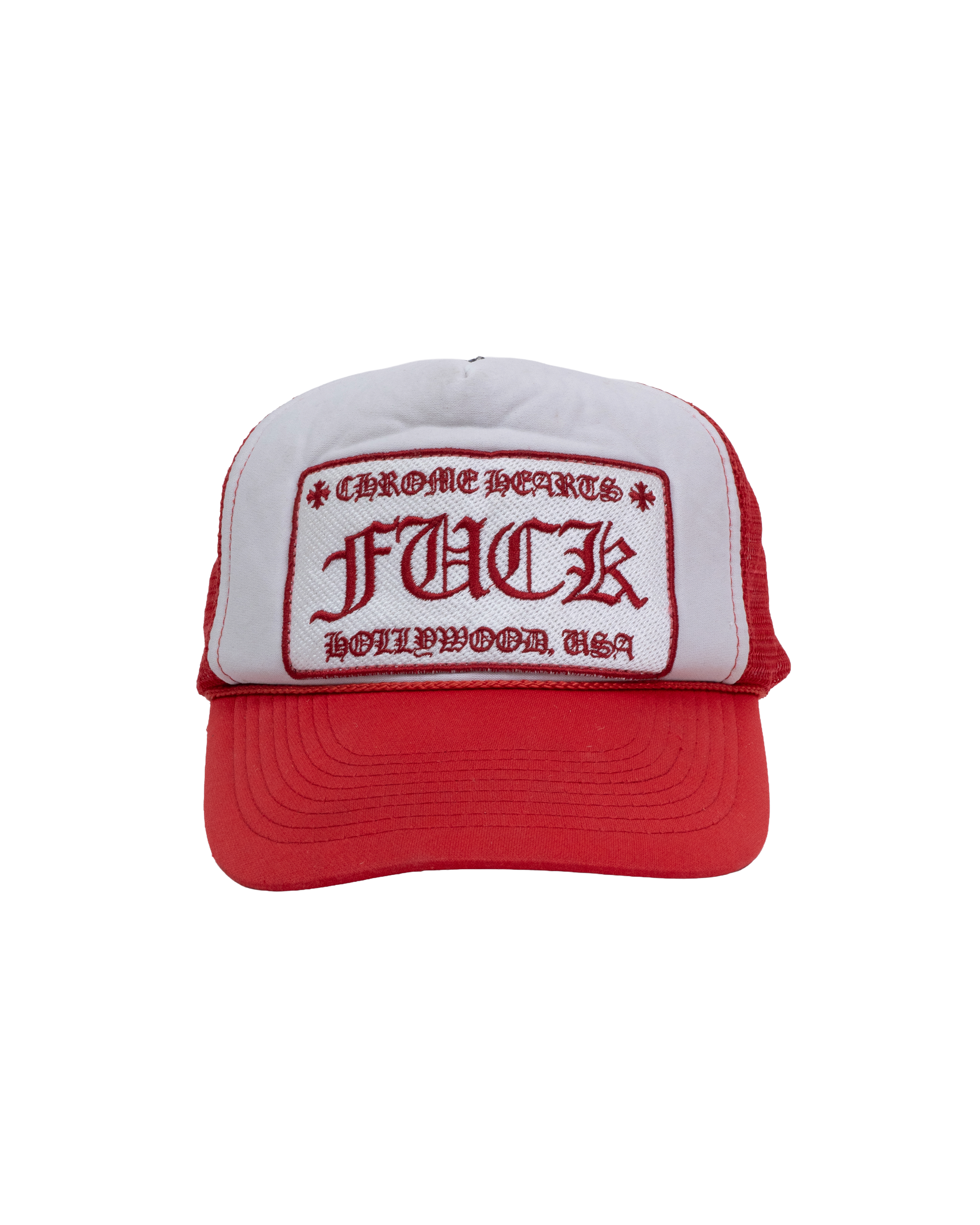 Chrome Hearts Red "F*ck" Trucker Cap Vintage