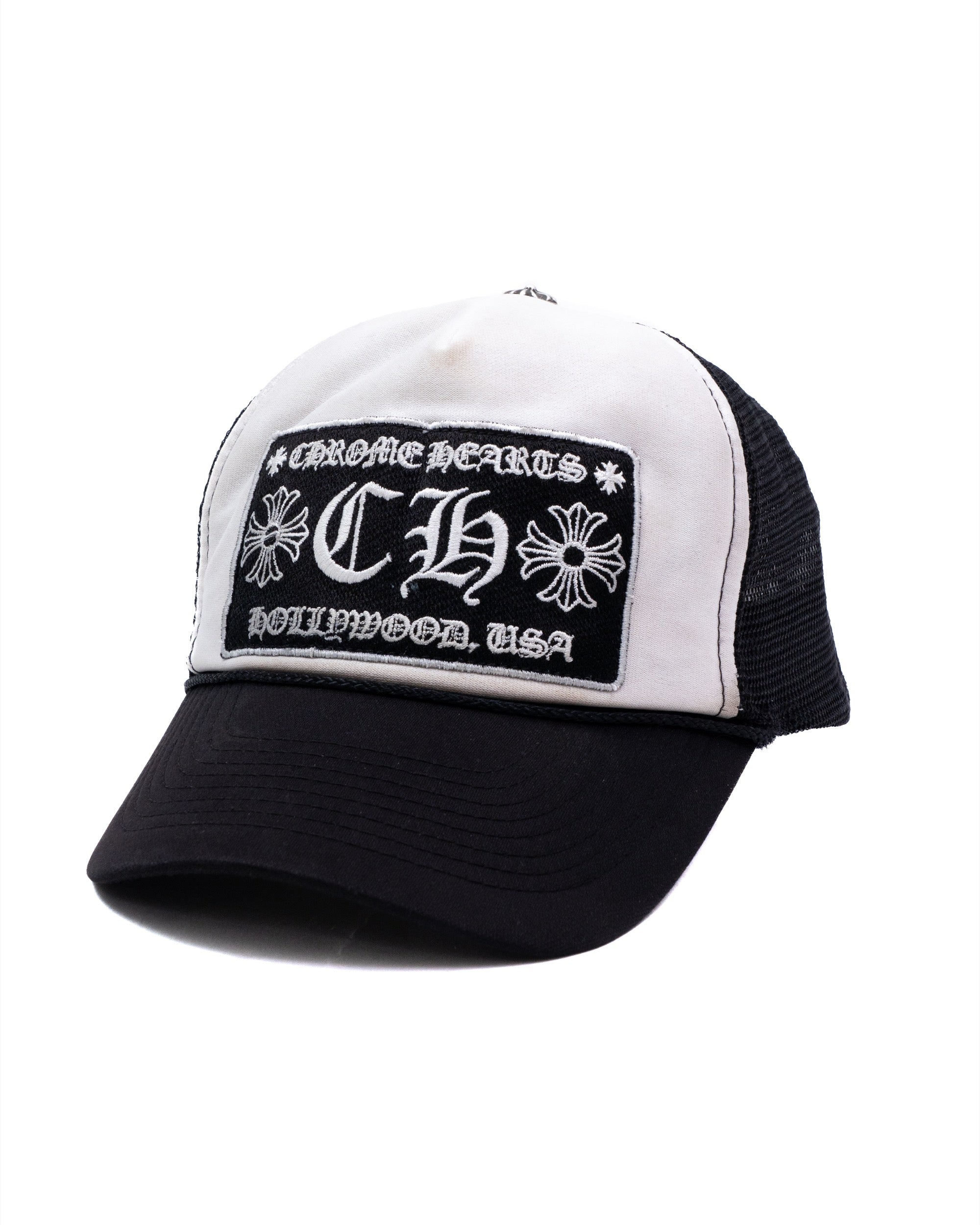 Chrome Hearts Black "CH" Trucker Cap Vintage