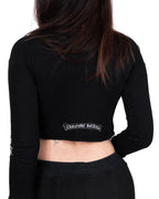 Chrome Hearts Dagger Logo Croptop 90’s Black