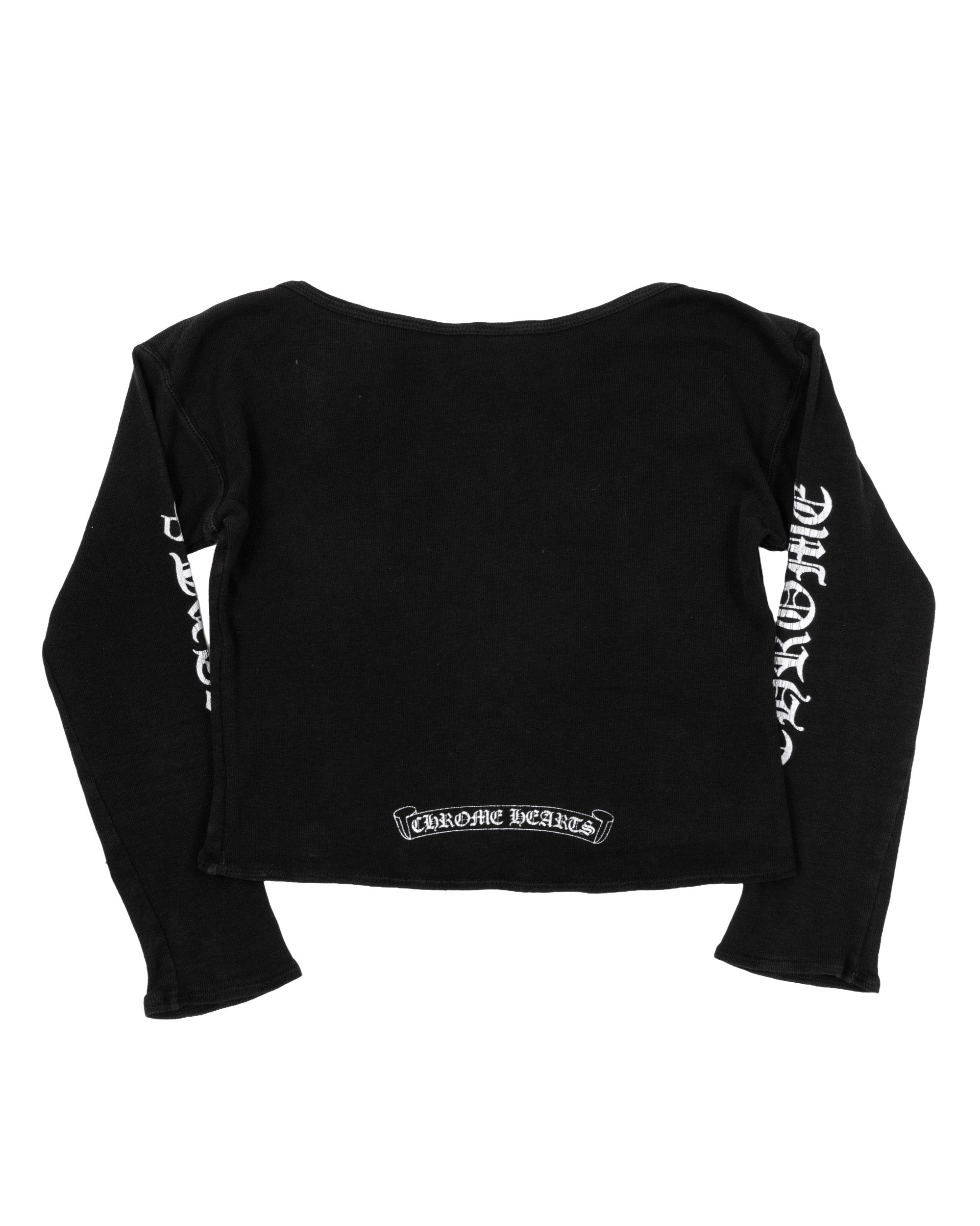 Chrome Hearts Dagger Logo Croptop 90’s Black