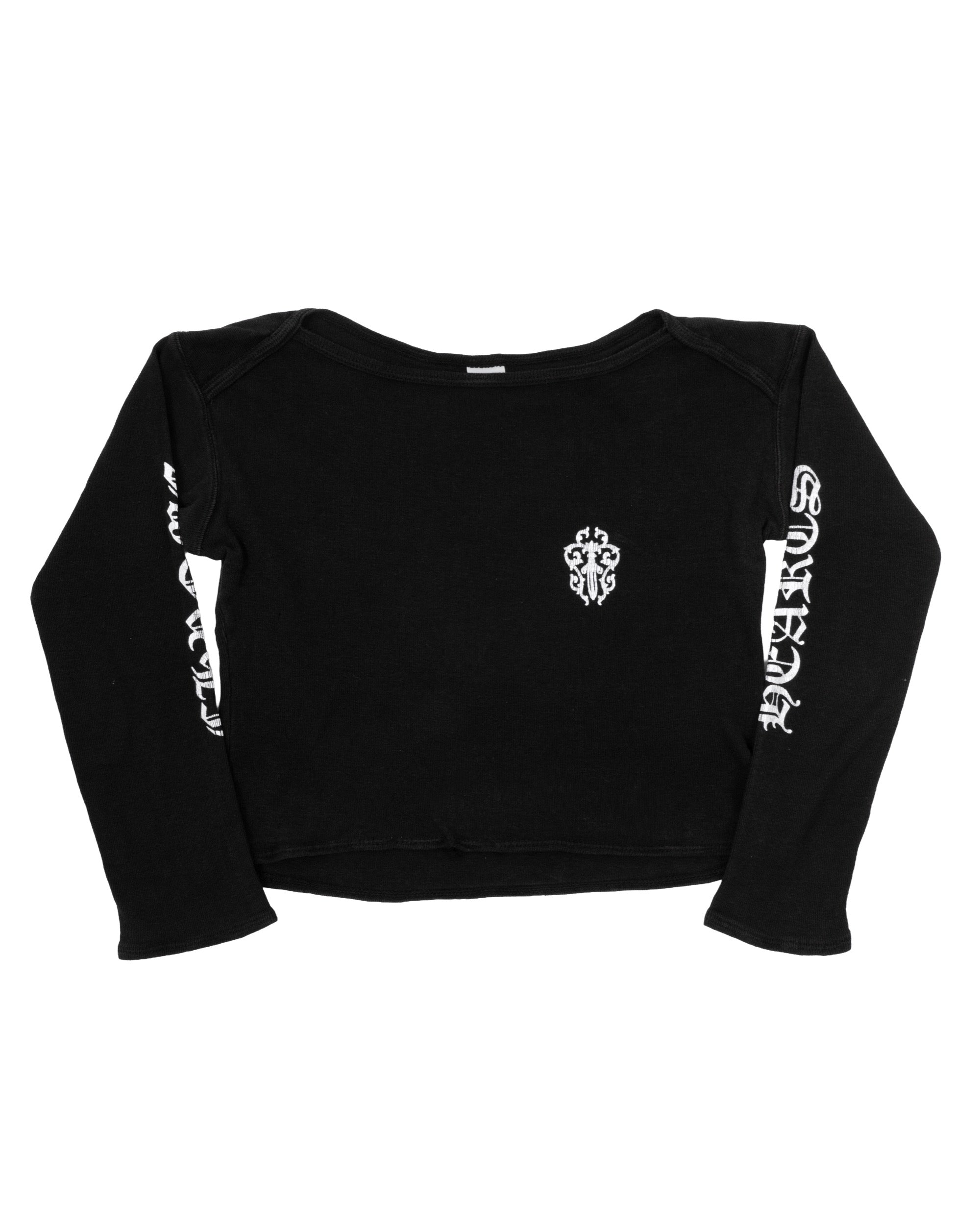 Chrome Hearts Dagger Logo Croptop 90’s Black