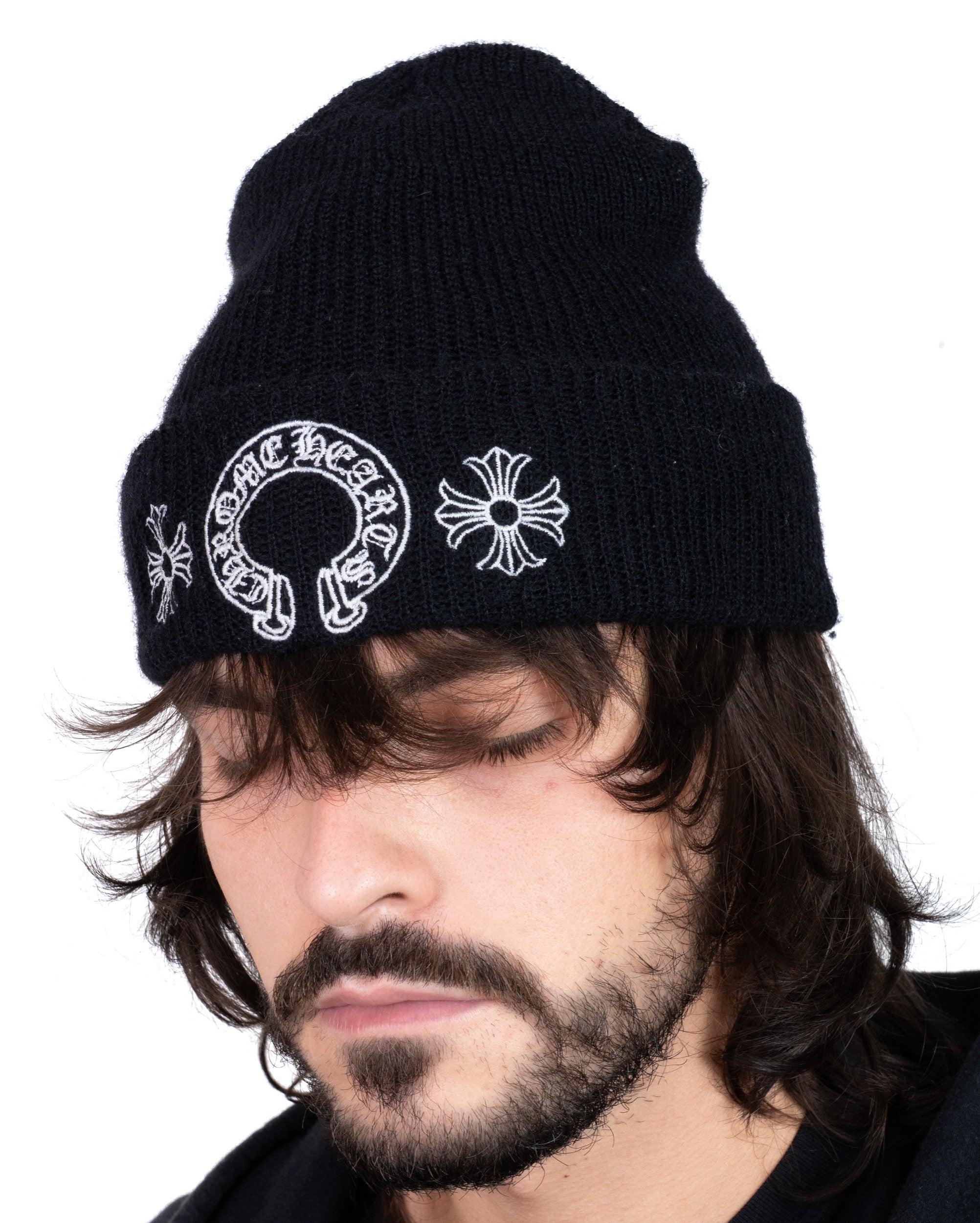 Chrome Hearts Horseshoe Wool Beanie Black