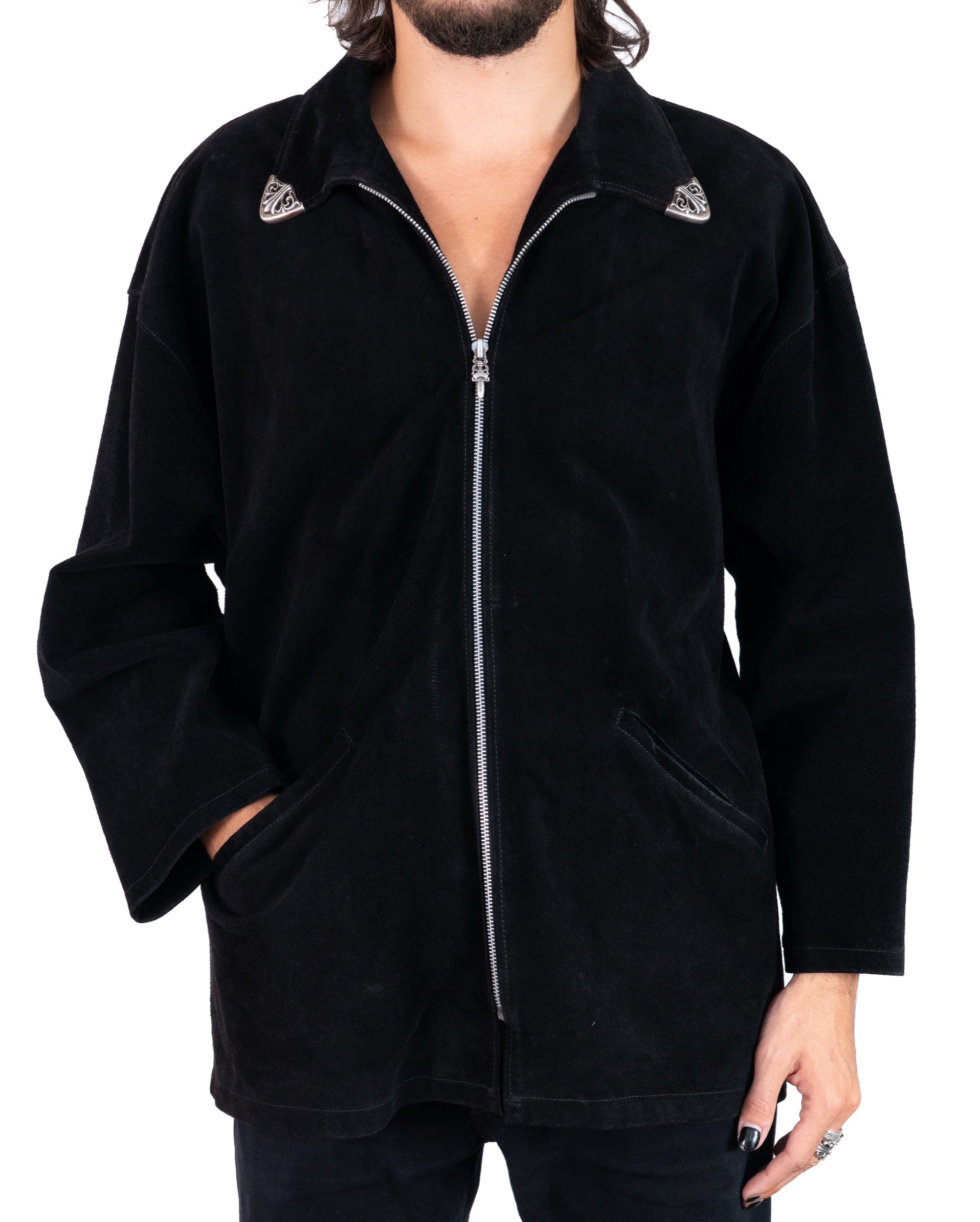 Chrome Hearts Western Suede Black Jacket Vintage
