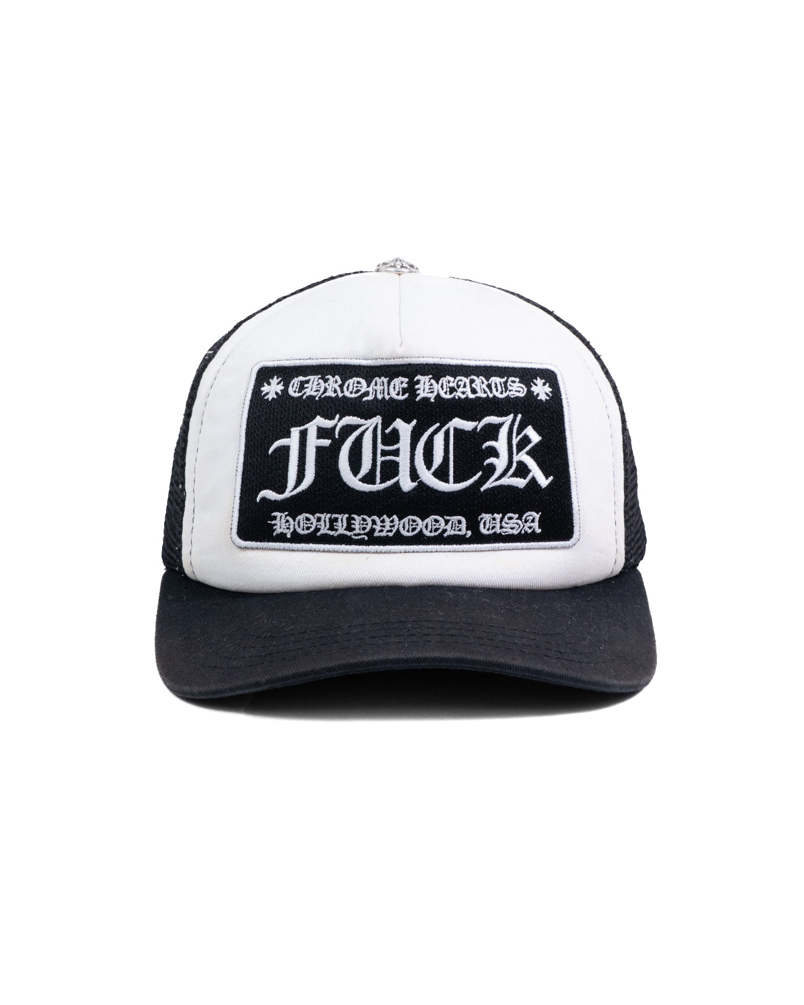 Chrome Hearts "F*ck" Trucker Cap Black/White