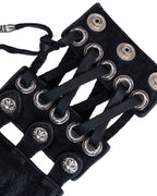 Chrome Hearts Black Suede Lace-Up Cuff