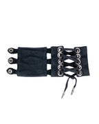 Chrome Hearts Black Suede Lace-Up Cuff