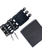 Chrome Hearts Black Suede Lace-Up Cuff